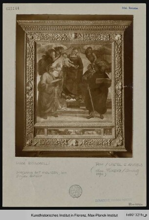 Madonna mit Heiligen, von Engeln gekrönt