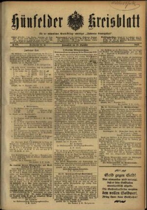 Ausgabe vom Samstag, den 15. Dezember 1917.
