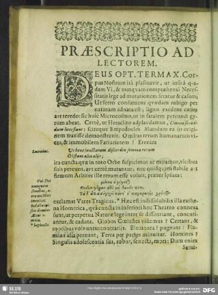 Praescriptio Ad Lectorem