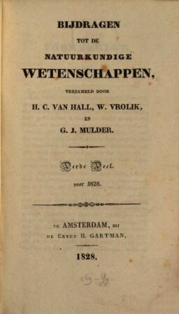 Bijdragen tot de natuurkundige wetenschappen. 3. 1828