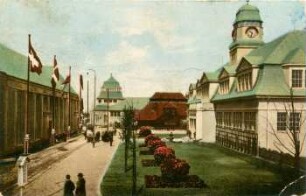 Blick nach der Papierindustrie [Weltausstellung für Buchgewerbe und Graphik, Leipzig 1914 : Offizielle Ansichtskarte]