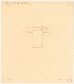 Krematorium, Forst: Obergeschossgrundriss 1:100