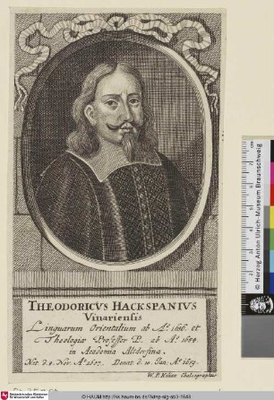 Theodoricus Hackspanius [Theodor Hackspan]
