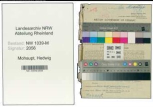 Entnazifizierung Hedwig Mohaupt , geb. 03.10.1902 (Lehrerin)