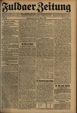 Ausgabe vom Donnerstag, den 25. März 1915.