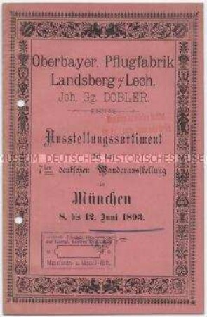 Pflüge der Firma Dobler (Ausstellungssortiment)