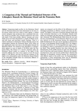 A comparison of the thermal and mechanical structure of the lithosphere beneath the Bohemian Massif and the Pannonian Basin