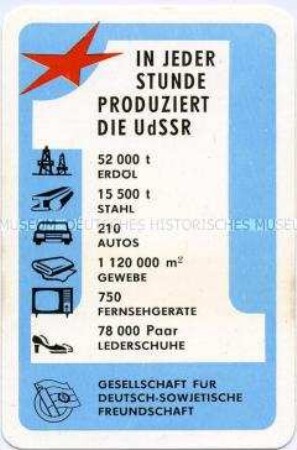 Brieftaschen-Kalender der DSF für das Jahr 1977 mit statistischen Angaben zur sowjetischen Wirtschaft