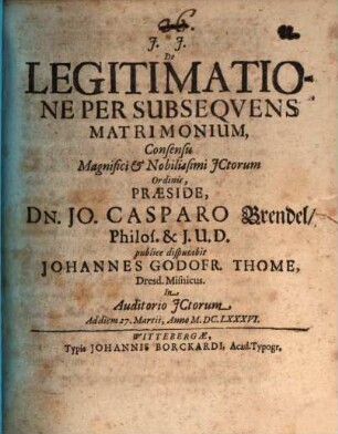 De legitimatione per subsequens matrimonium