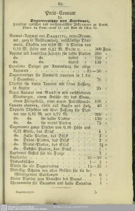 Preis-Courant