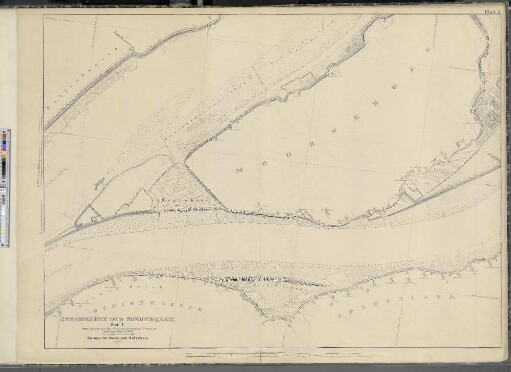 Stromkarte der Norder-Elbe. Blatt I. : Moorwärder. Ochsenwärder. Spadenland.