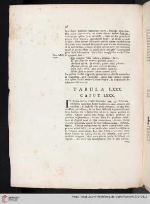 Tabula LXXX. Caput LXXX