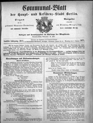 1871,1: No. 1, 1. Januar 1871