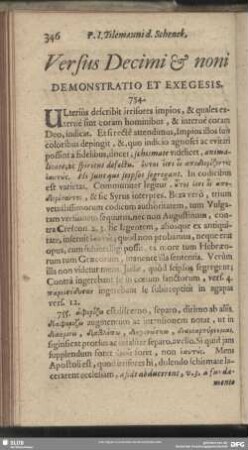 Versus Decimi & noni Demonstratio Et Exegesis