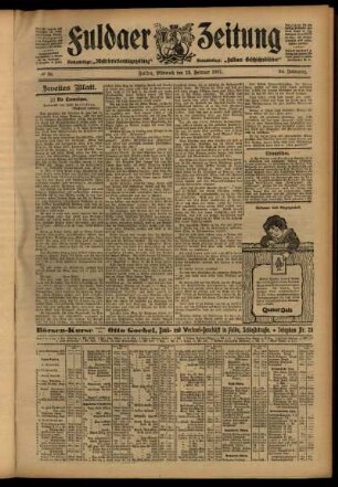Zweite Ausgabe vom Mittwoch, den 13. Februar 1907.
