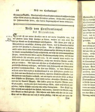 Reise von Constantinopel bis Alexandrien.
