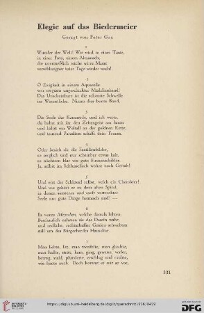 Elegie auf das Biedermeier