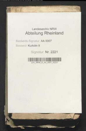 Heberegister der Kellnereien Erprath und Hülchrath