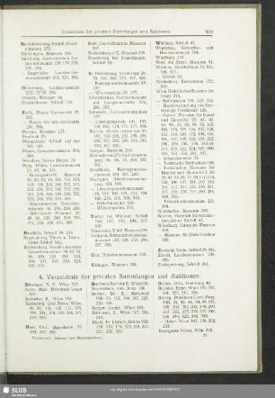 4. Verzeichnis der privaten Sammlungen und Auktionen