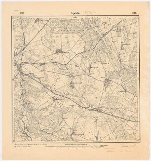 Messtischkarte Speck. Zum Projekt gehörend: Hermann Jansen, Siedlungsplan, Gollnow: Planungsunterlage, Messtischkarte, Teilblatt 1059 (Speck) 1:25000