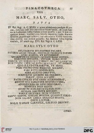 VIII: Marc. Salv. Otho