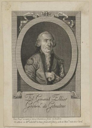 Bildnis des Elliot, Gouverneur de Gibraltar