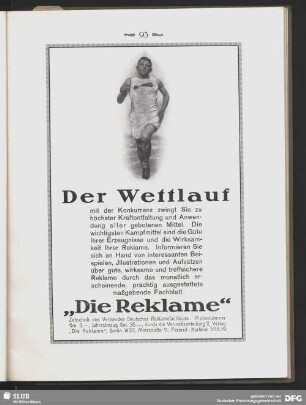 Der Wettlauf "Die Reklame"