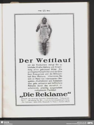 Der Wettlauf "Die Reklame"