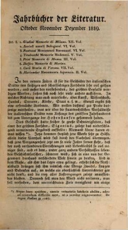 Jahrbücher der Literatur. 8. 1819