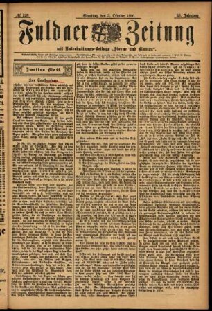 Zweite Ausgabe vom Samstag, den 03. Oktober 1896.
