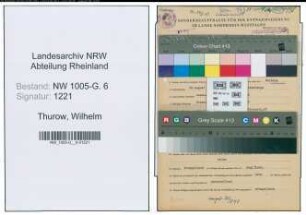 Entnazifizierung Wilhelm Thurow , geb. 28.08.1899 (Angestellter)
