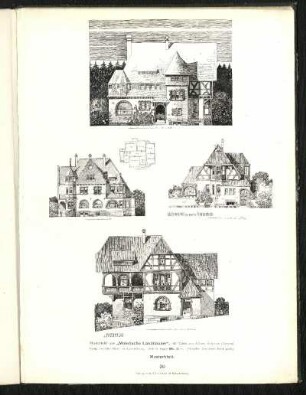 Zeichnung zu einem Forsthaus. / Landhaus. / Musterblatt