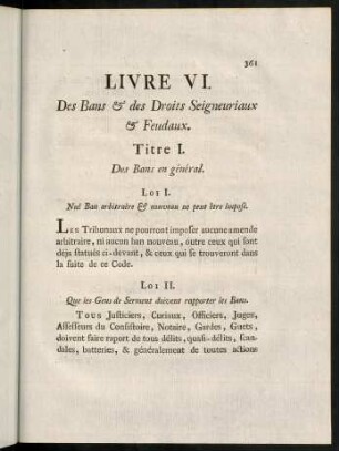 361-383, Titre I. - Titre III.