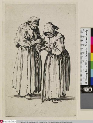 [Zwei Bettlerinnen; Les deux Mendiantes debout]