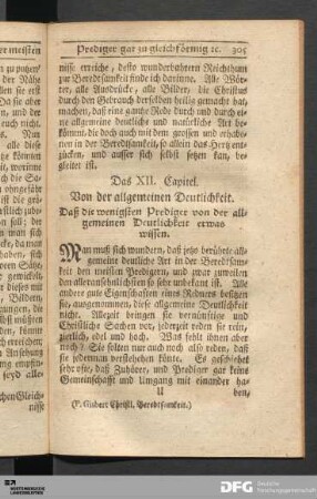 Das XII. Capitel. Von der allgemeinen Deutlichkeit.