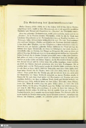 Die Gründung des Handwerkervereins