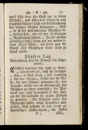 Fünfter Tag.