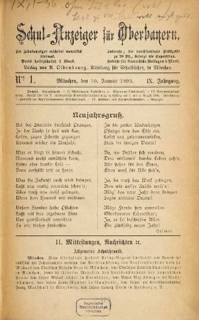 Schul-Anzeiger fÜr Oberbayern. 9. 1893