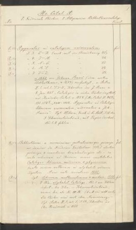 Allgemeine Bibliothekskataloge (Mss. Cat. A 1-309)