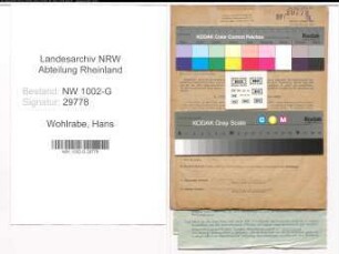 Entnazifizierung Hans Wohlrabe, geb. 04.03.1894 (Prokurist)