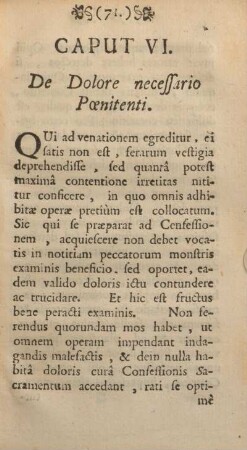 Caput VI. De dolore necessario pœnitenti.