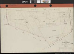 Teilung der Mark von SALZBERGEN und des Bruches Karte Nr. 4 von der Salzberger Mark Ausf.Art: farbige Handzeichnung auf Karton Hersteller: Geometer I.Hermann Albers Format: 64,8 x 104,5 cm Maßstab: 1 : 2500