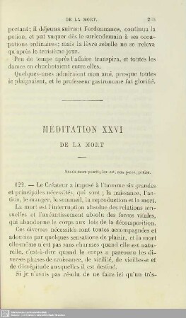 XXVI. De la mort