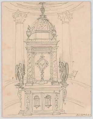 Thiersch, August ; München - Schwabing; Kath. Pfarrkirche St. Ursula - Perspektive