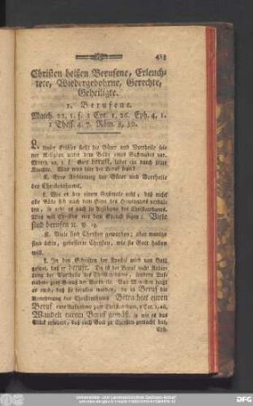 [71.] Christen heißen Berufene, Erleuchtete, Wiedergebohrne, Gerechte, Geheiligte.