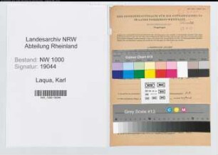 Entnazifizierung Karl Laqua, geb. 22.07.1899 (Lehrer)