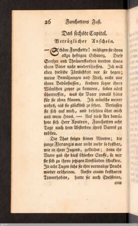 Das sechste Capitel. Betrüglicher Anschein.