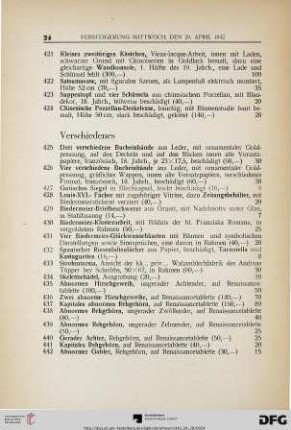 Verschiedenes (Nr. 425-442)