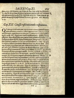 Cap. XII. Caussae restitutionem respuentes