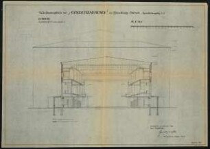 Operettenhaus, Hamburg Wiederaufbau: Längsschnitt 1:100
